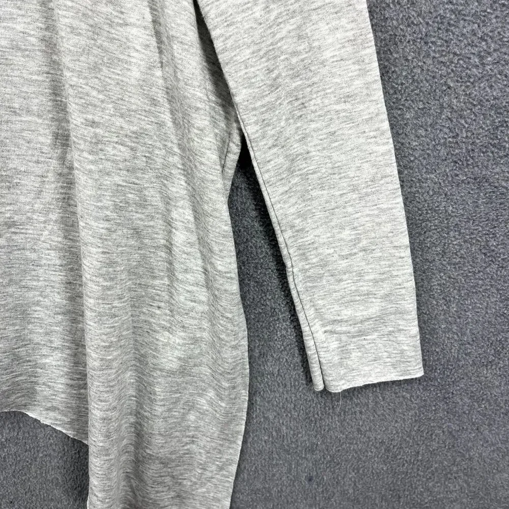KLD Sweater Womens Small Gray Tunic Boxy Oversized raw hem‎ dolman sleeve